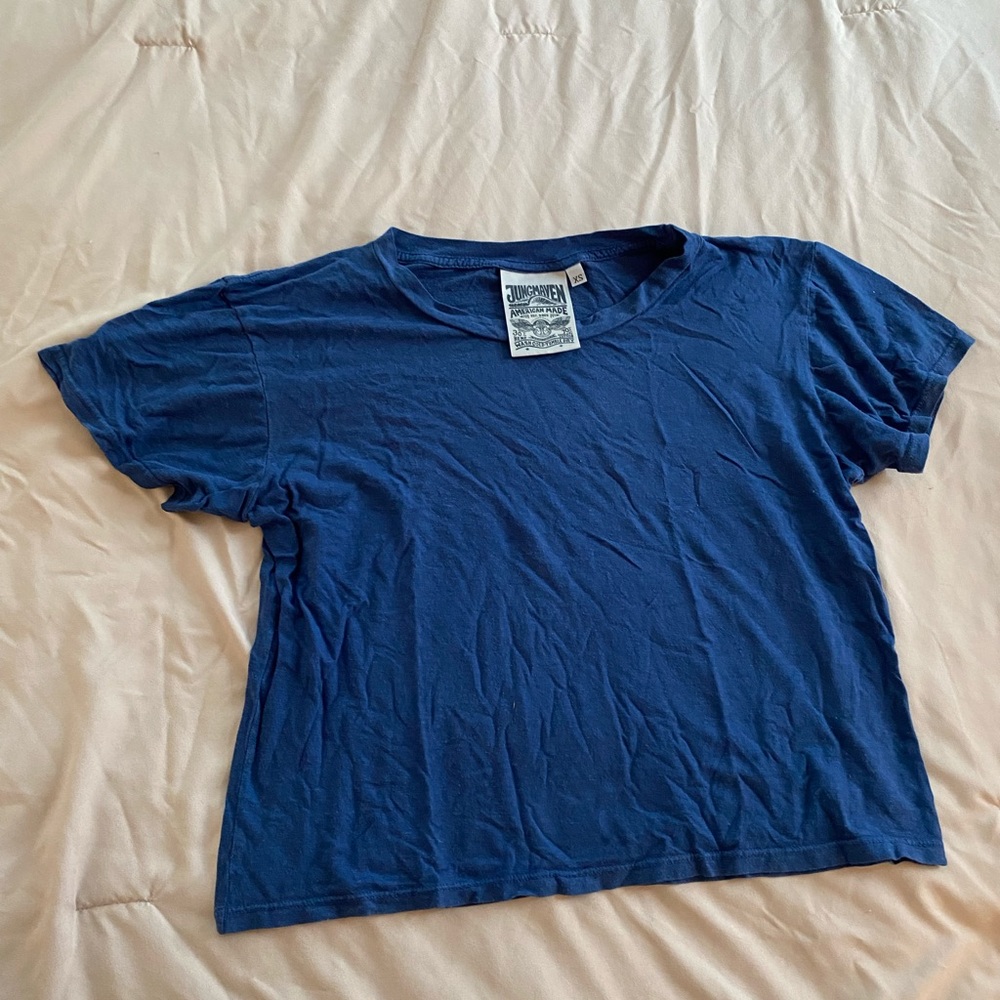 Cropped Ojai Tee - blue - xs